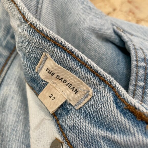 Madewell The Dadjean Blue Millman Wash Ripped Edition High Rise Straight Leg 27 - Picture 5 of 9